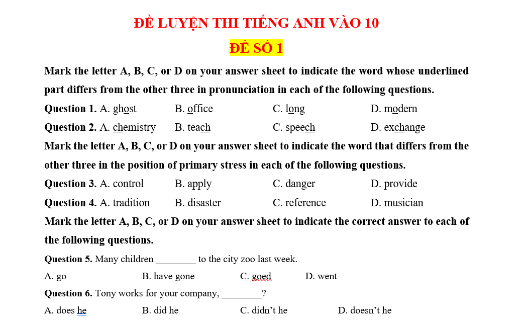 Bộ 3 đề ôn thi vào 10 (đề 1 - 3)[có đáp án - form mới Hà Nội]